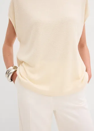 Oversize triko s pleteným vzhledem • přírodní • bonprix obchod