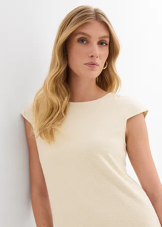 Robe midi aspect maille • naturel • Boutique bonprix