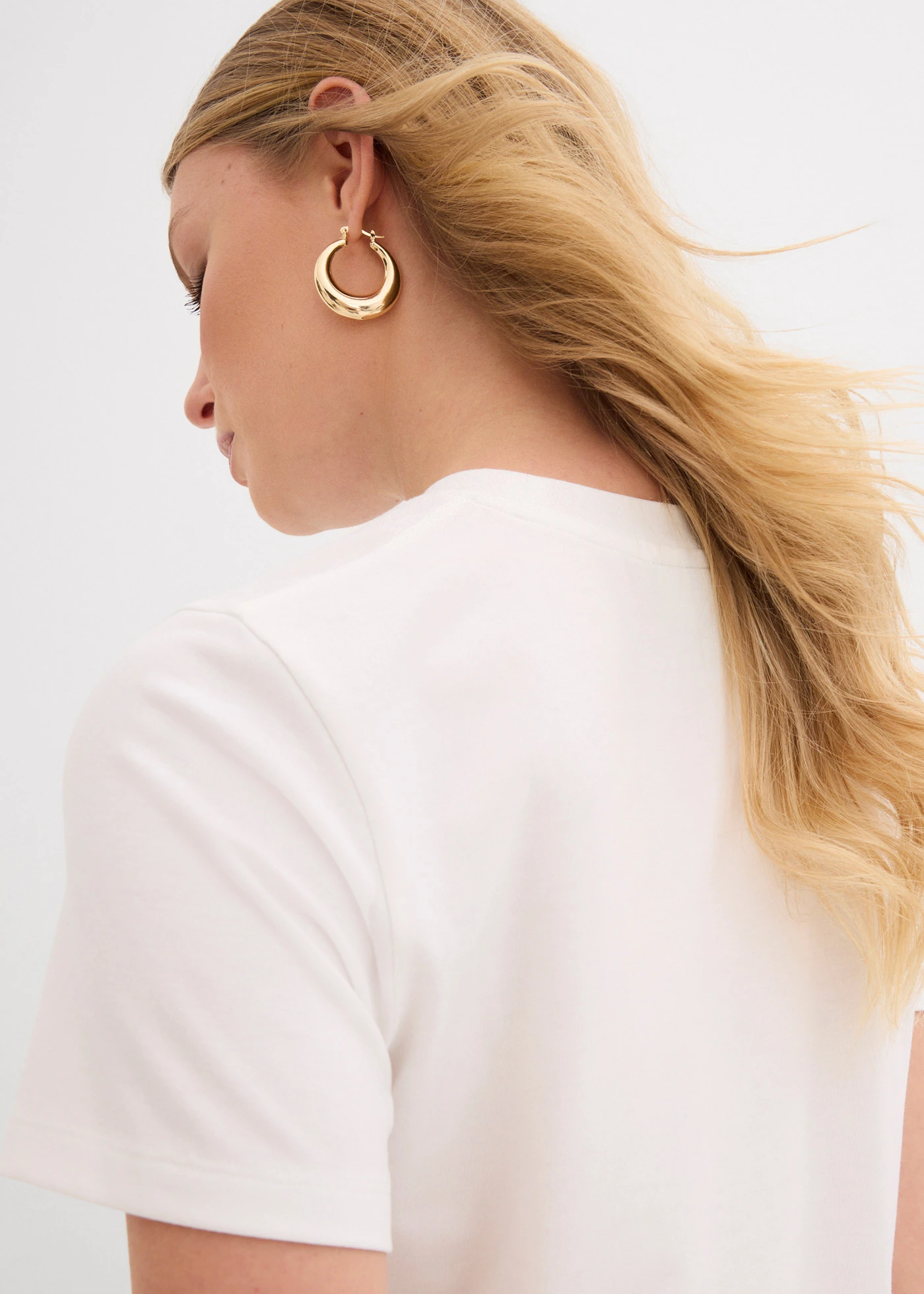 T-shirt z nadrukiem • biel wełny - niebieski mentolowy • sklep bonprix