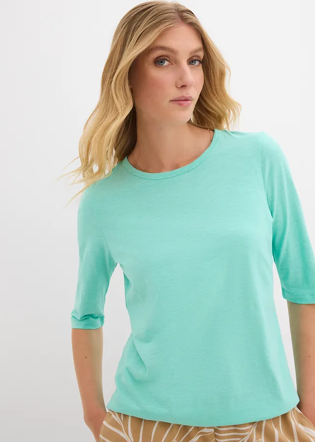 T-shirt van puur biologisch katoen (set van 2) • mentholblauw-ecru • product-page.page-title-suffix