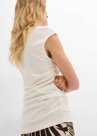 Triko ze strukturovaného krepu • přírodní bílá • bonprix obchod