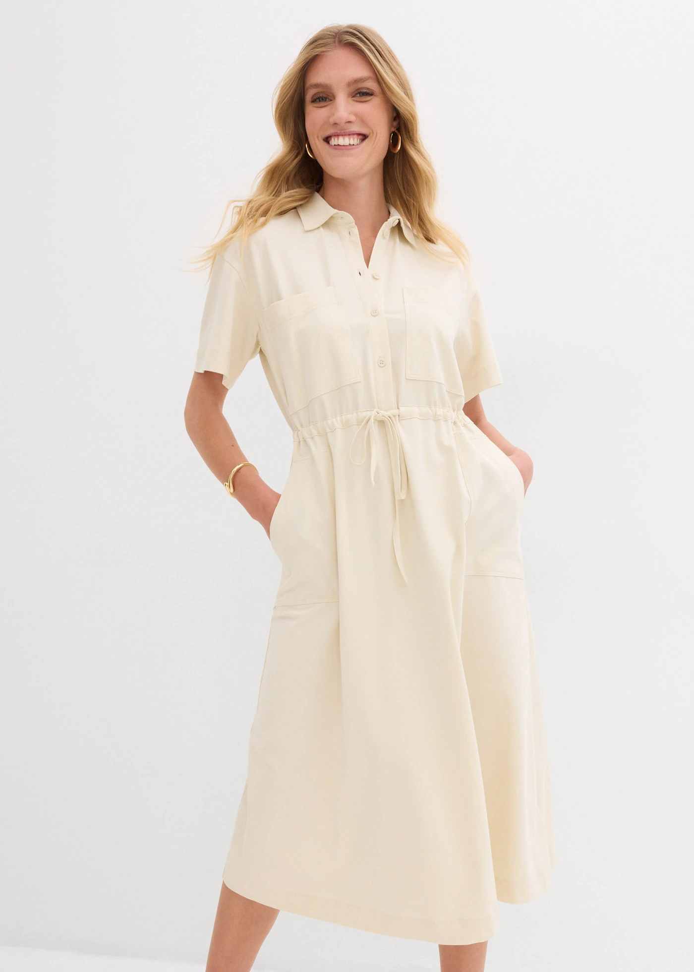 Robe en jersey coton • écru • Boutique bonprix