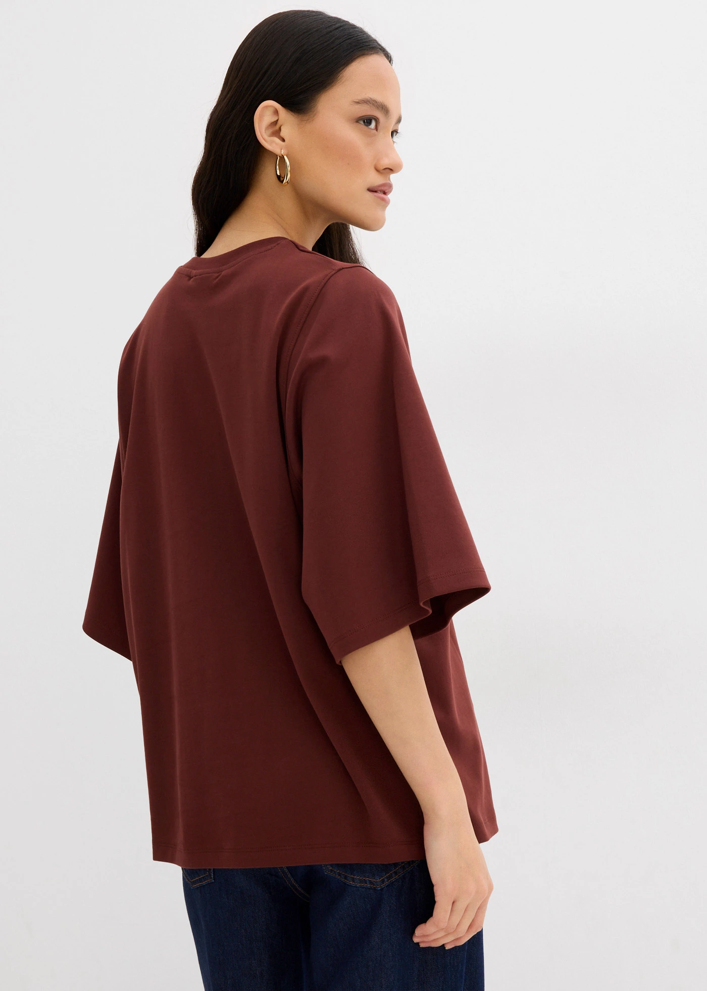 Oversized shirt van biologisch katoen • koffiebruin • product-page.page-title-suffix