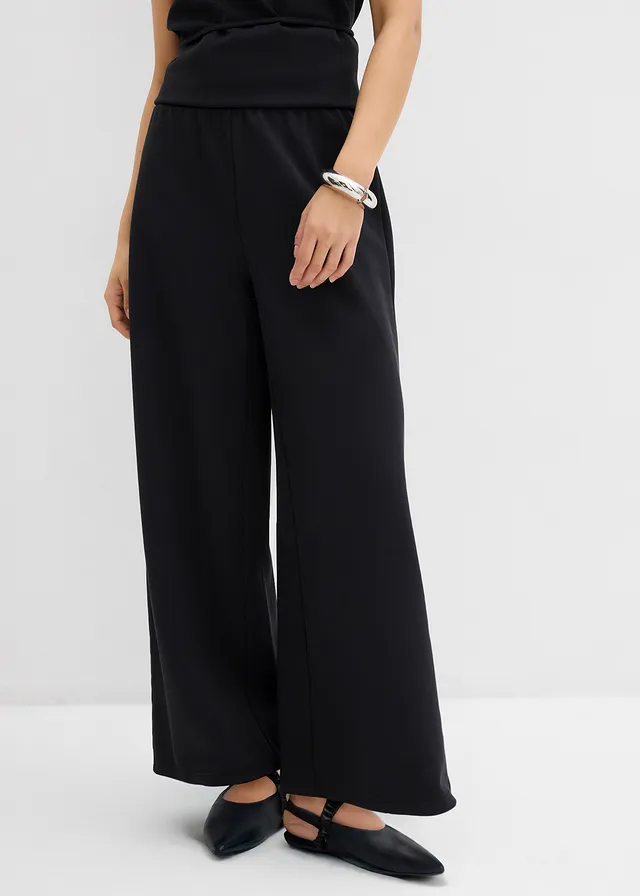 Pantalon large en maille piquée • noir • product-page.page-title-suffix