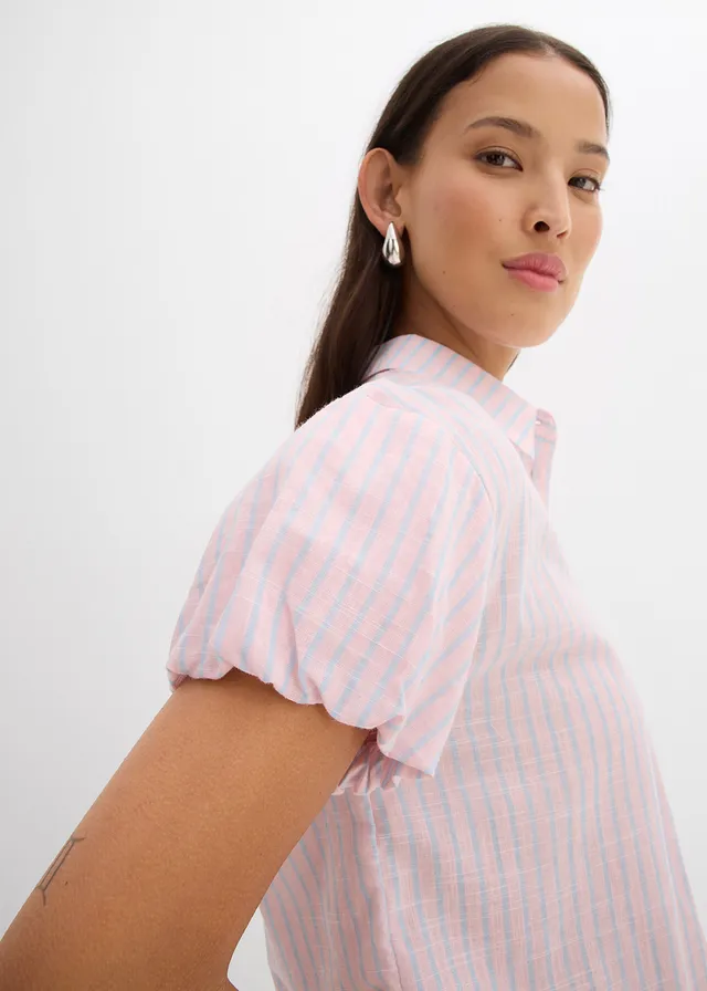 Blouse • zoet roze-lichtblauw gestreept • product-page.page-title-suffix
