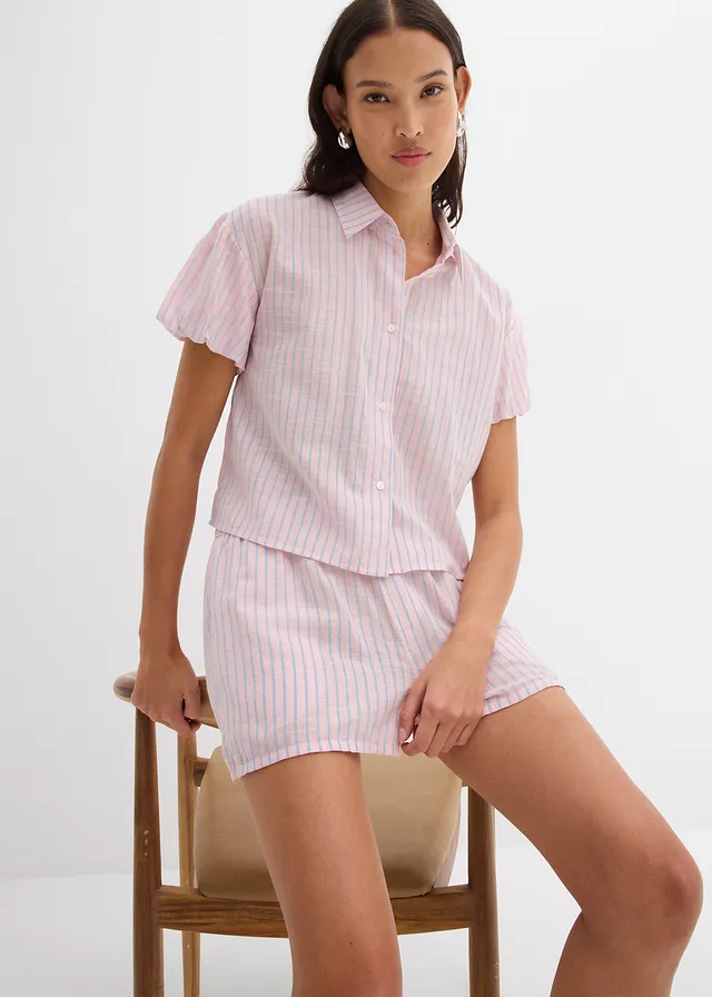 Short • zoet roze-lichtblauw gestreept • product-page.page-title-suffix
