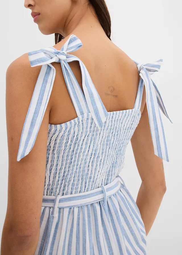 Combinaison coton et lin • bleu/blanc rayé • product-page.page-title-suffix