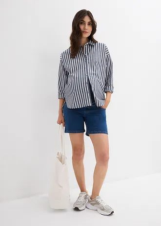 Těhotenské šortky ze strečového bavlněného denimu • modrý denim • bonprix obchod