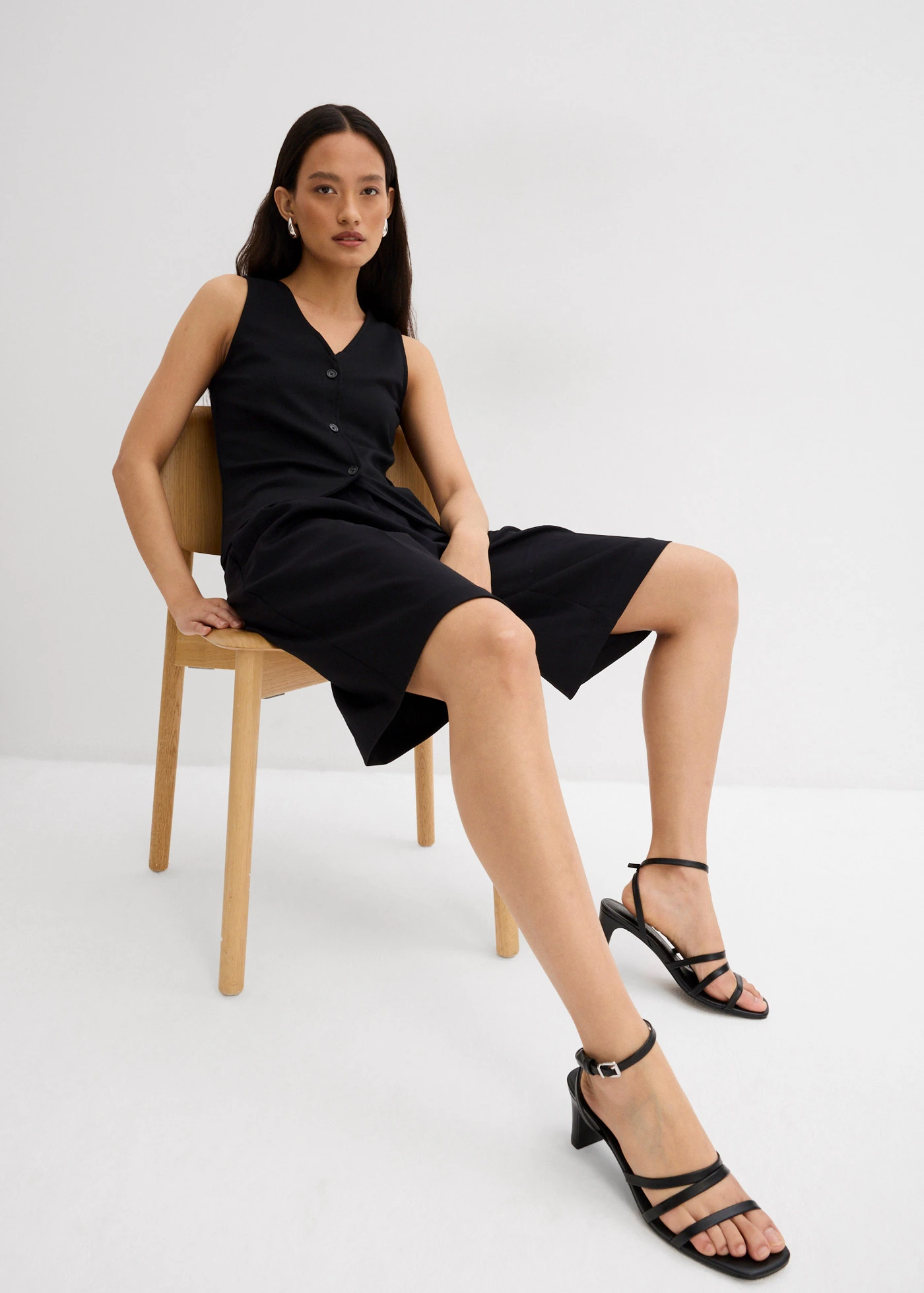 Gilet van comfortabel Punto di Roma • zwart • bonprix online shop