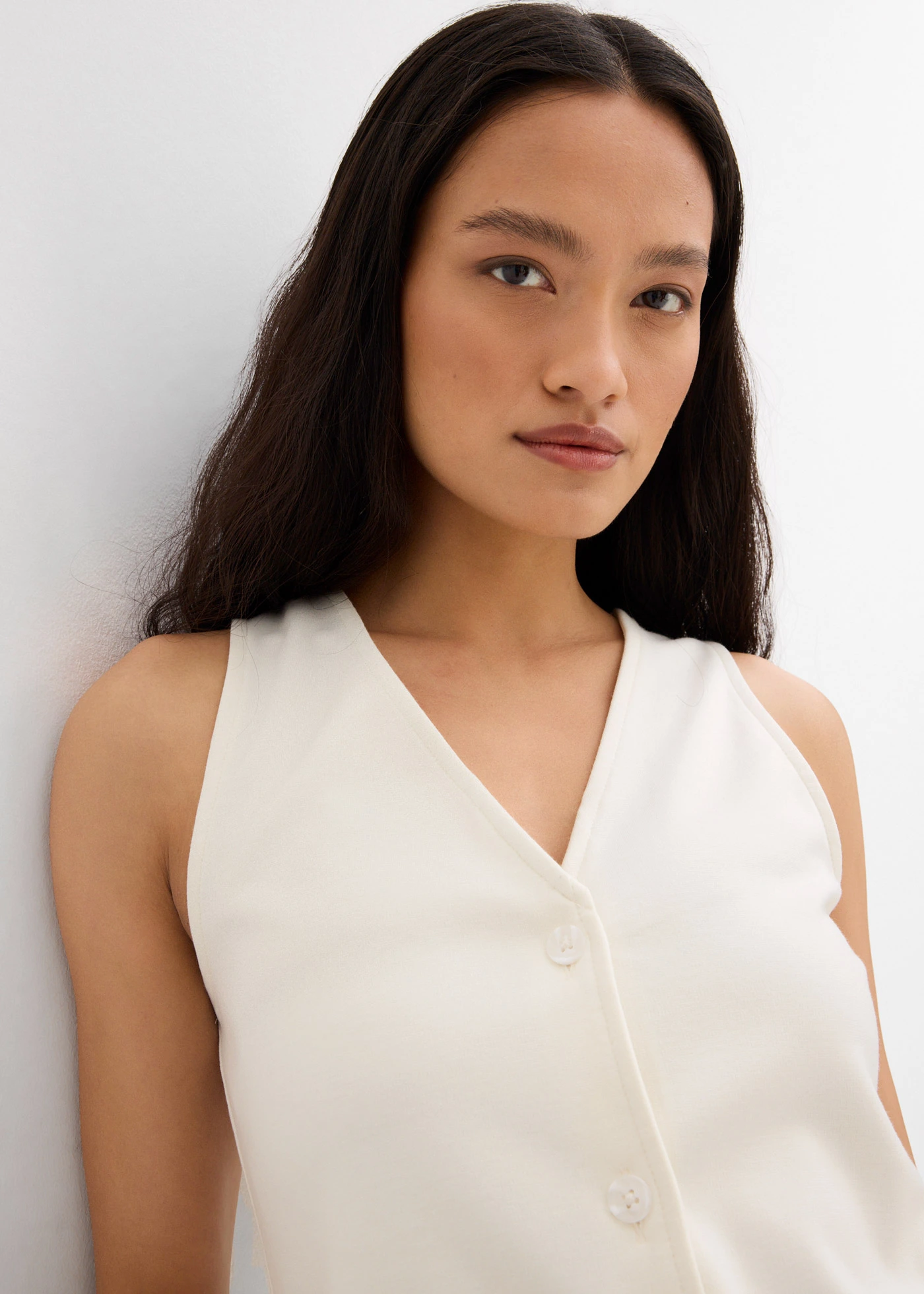 Gilet van comfortabel Punto di Roma • wolwit • bonprix online shop