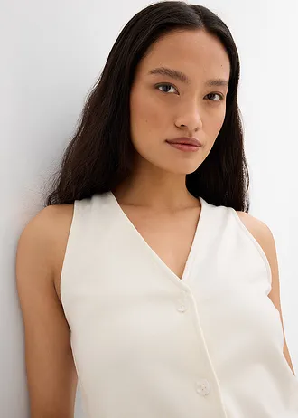 Gilet van comfortabel Punto di Roma • wolwit • bonprix online shop