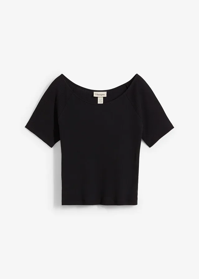 Přiléhavé tričko z čisté organické bavlny • černá • bonprix obchod