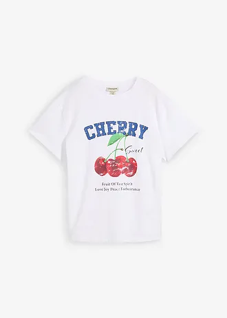 T-shirt van biologisch katoen met een print