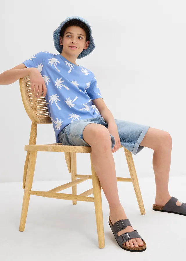 Jeans short loose fit • lichtblauw denim • product-page.page-title-suffix