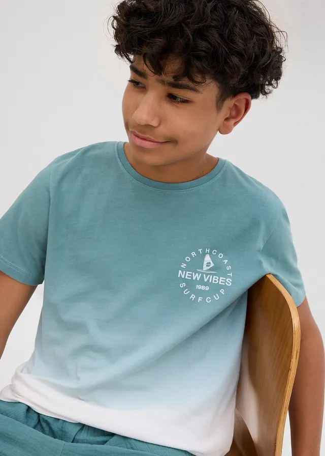 T-shirt 100% coton • bleu minéral/blanc • product-page.page-title-suffix