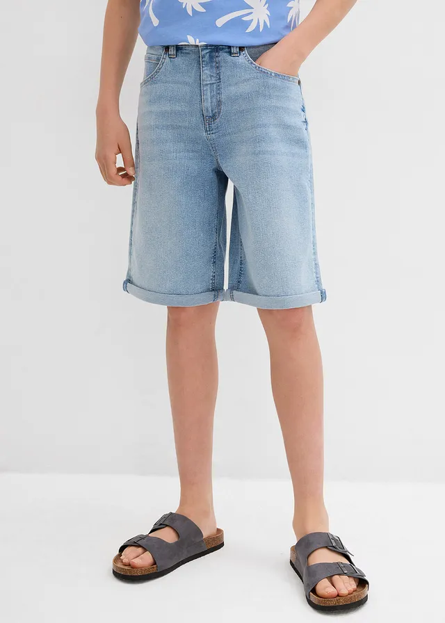 Short en jean extensible, loose • bleu clair denim • product-page.page-title-suffix