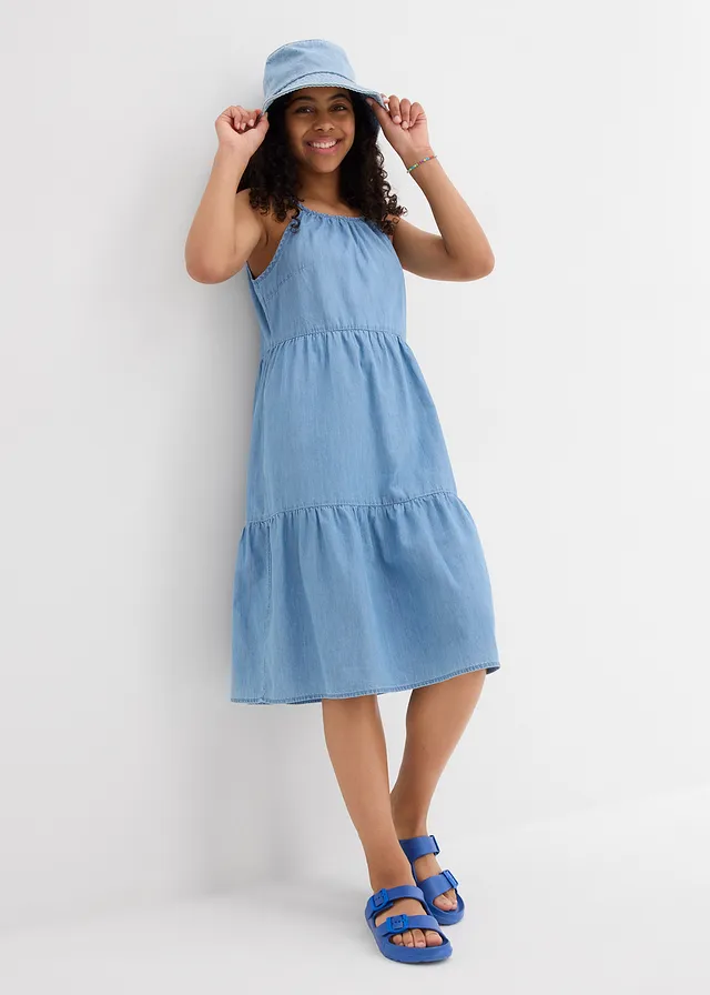 Spijkerjurk van soepel katoen • lichtblauw denim • bonprix online shop