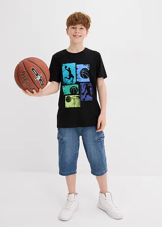 T-shirt van biologisch katoen • wit multicolor gedessineerd • bonprix online shop