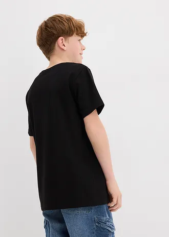 Tricou din bumbac organic • alb cu imprimeu colorat • magazin bonprix