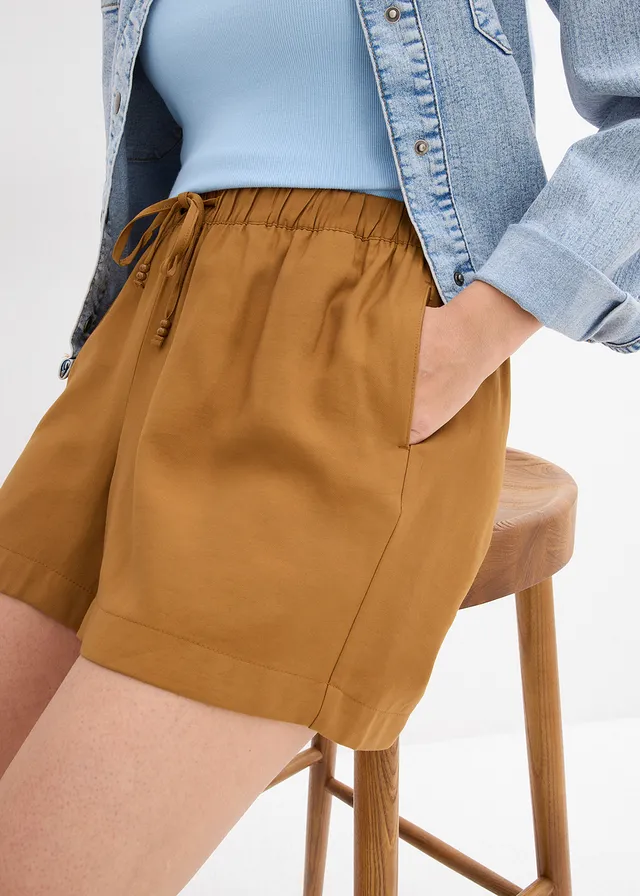 Short à taille élastiquée • cognac • product-page.page-title-suffix