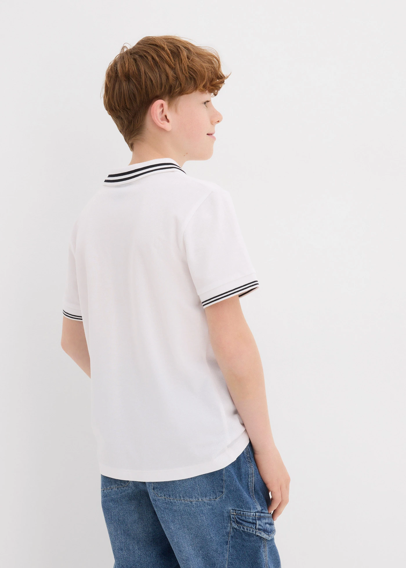 Poloshirt van biologisch katoen • wit • bonprix online shop