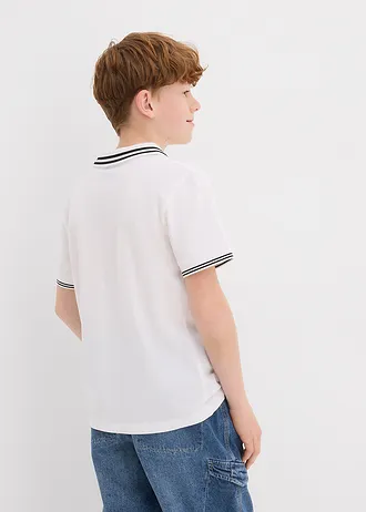 Poloshirt van biologisch katoen • wit • bonprix online shop