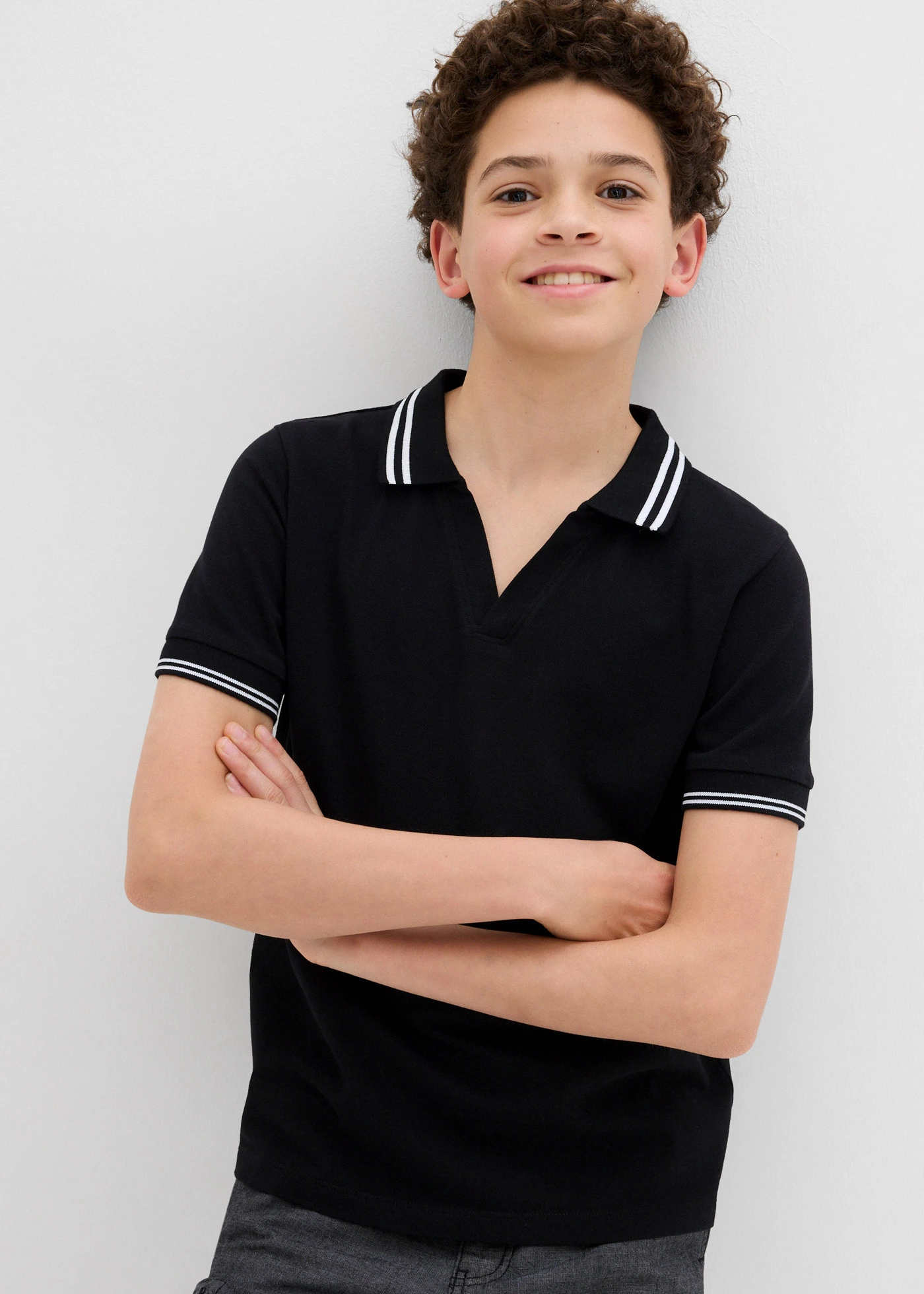 Poloshirt van biologisch katoen • zwart • bonprix online shop