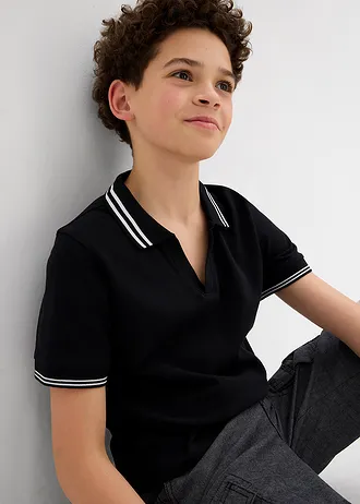 Poloshirt van biologisch katoen • zwart • bonprix online shop