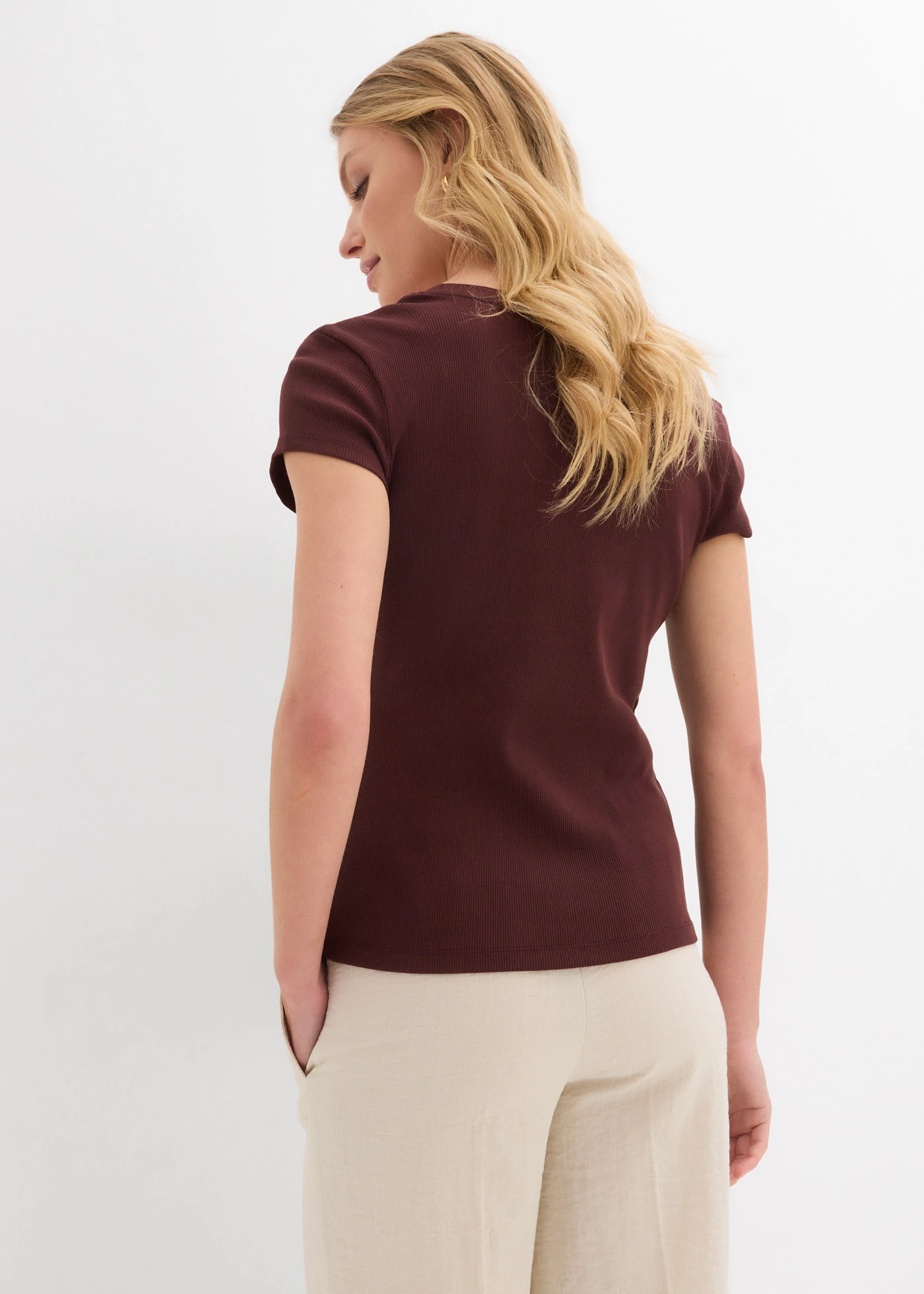 Tricou din bumbac organic 100% • maro-teracotă • magazin bonprix