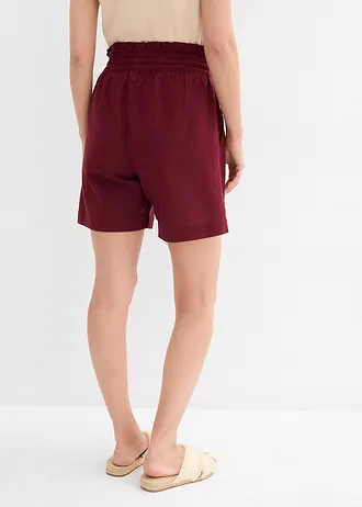 Linnen short, Kleur: esdoornrood
