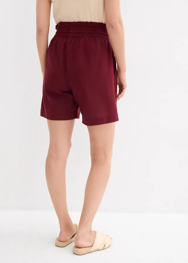 Short en lin mélangé • rouge érable • product-page.page-title-suffix