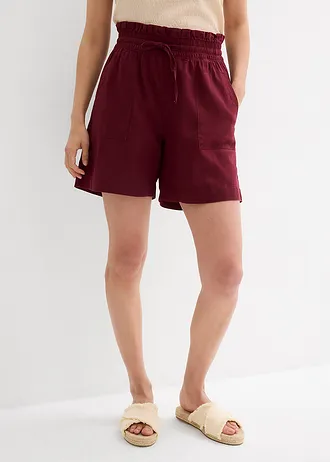 Linnen short, Kleur: esdoornrood