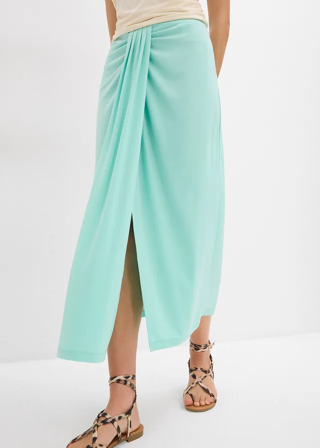 Jersey rok met een comfortband • mentholblauw • product-page.page-title-suffix