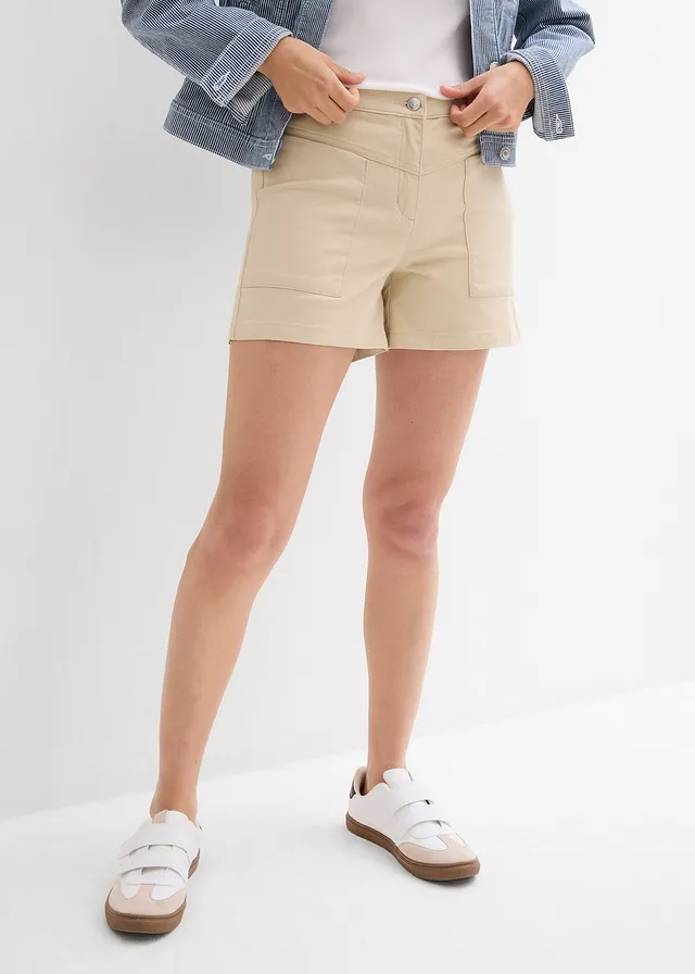 Twill short, Kleur: lichtsand