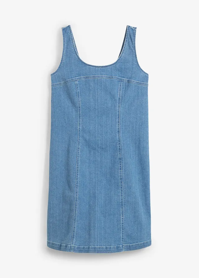 Spijkerjurk van biologisch katoen met stretch, Kleur: ijsblauw denim