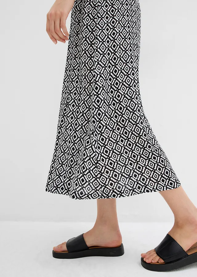 Maxirok van viscose crinkle • zwart • product-page.page-title-suffix