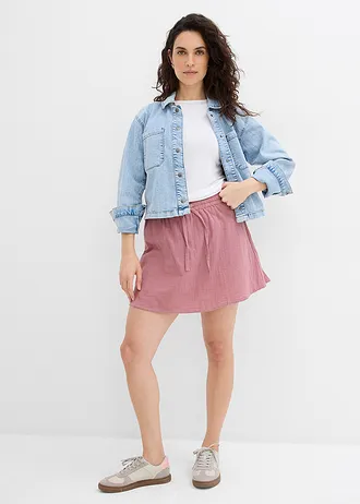 Broekrok van soepele mousseline • mat violet • bonprix online shop