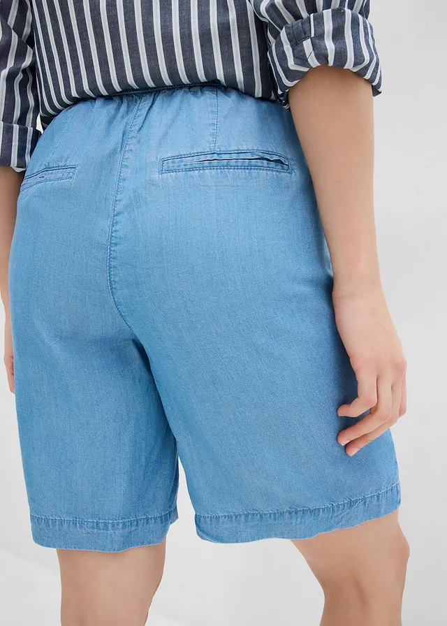 Short en Lyocell à taille élastiquée • denim bleu clair • product-page.page-title-suffix