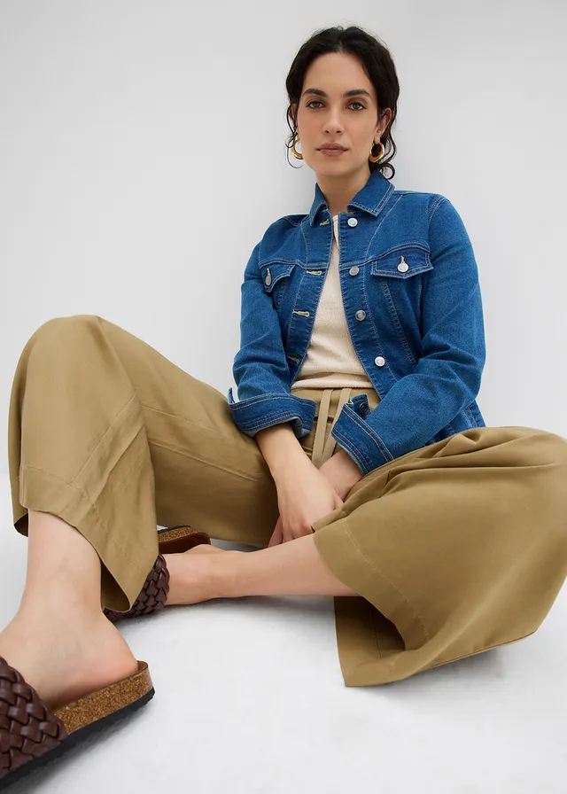 Pantalon 7/8 en Lyocell à taille élastiquée • olive clair • product-page.page-title-suffix