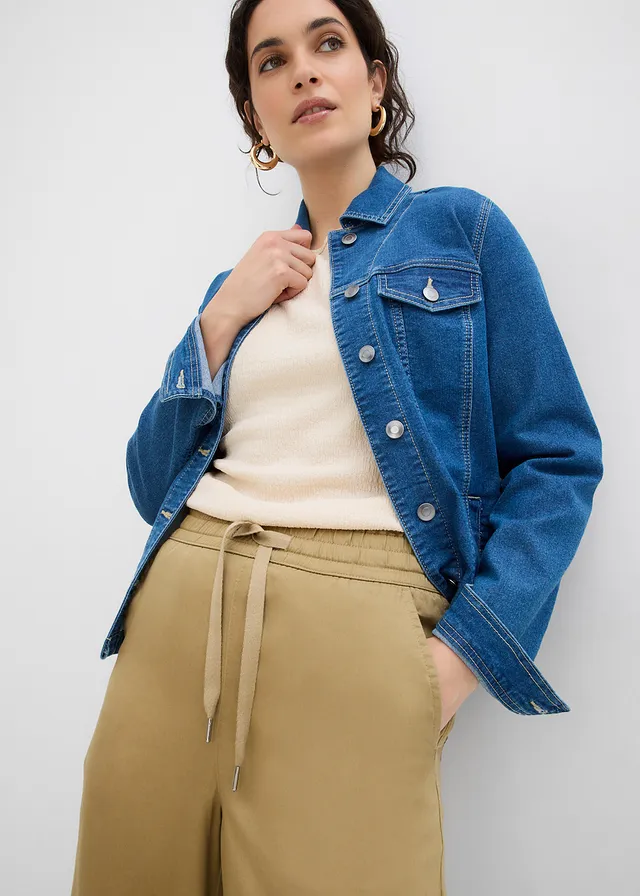 Pantalon 7/8 en Lyocell à taille élastiquée • olive clair • product-page.page-title-suffix