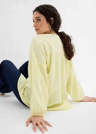 Oversize halenka z mušelínu • citrónový sorbet • bonprix obchod