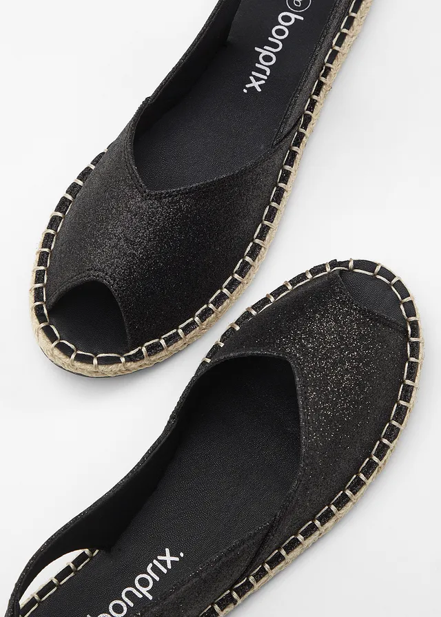 Espadrilles, Kleur: zwart