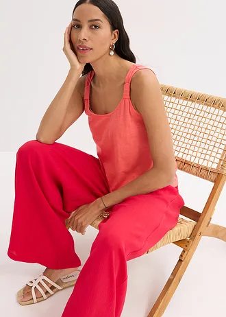 Tílko z čisté organické bavlny • světle lososová • bonprix obchod