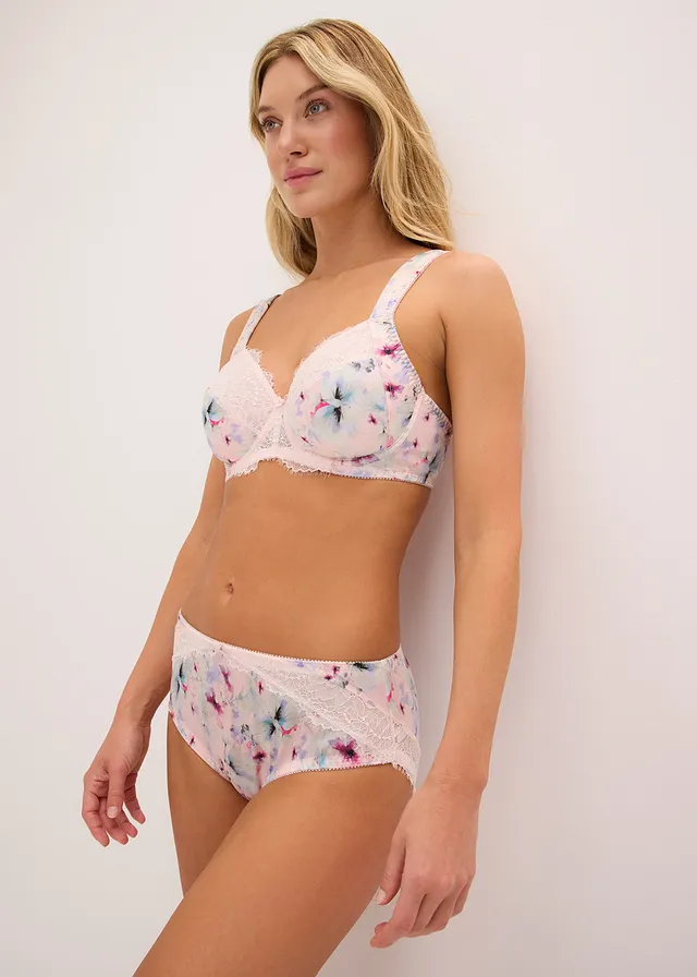 Soutien-gorge à armatures et bretelles rembourrées, Couleur: rose clair floral