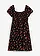 Robe courte en viscose fluide, Couleur: noir/blanc/orange foncé imprimé