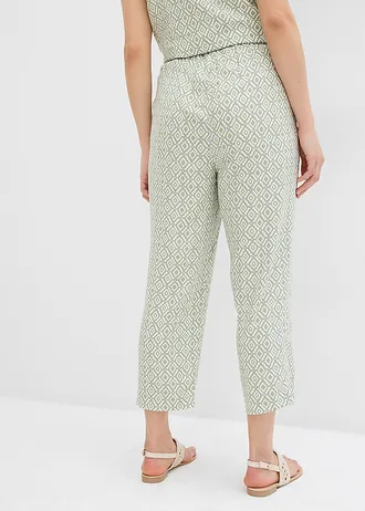 Harembroek van viscose, Kleur: zeegras-wolwit