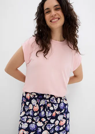 Maxirok in een zachte viscosemix • donkerblauw gedessineerd • bonprix online shop