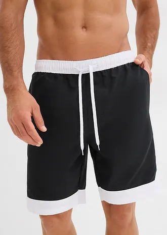 Zwemshort, Kleur: zwart/wit
