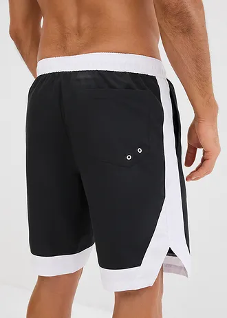 Zwemshort, Kleur: zwart/wit