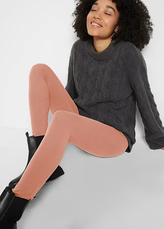 Lot de 2 leggings • sorbet chocolat+gris galet • Boutique bonprix